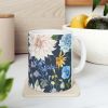 Navy Floral Coffee Tea Mug