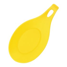 Silicone Spoon Mat Easy To Clean Kitchen Mat Shelf Mat Heat Insulation (Color: yellow)